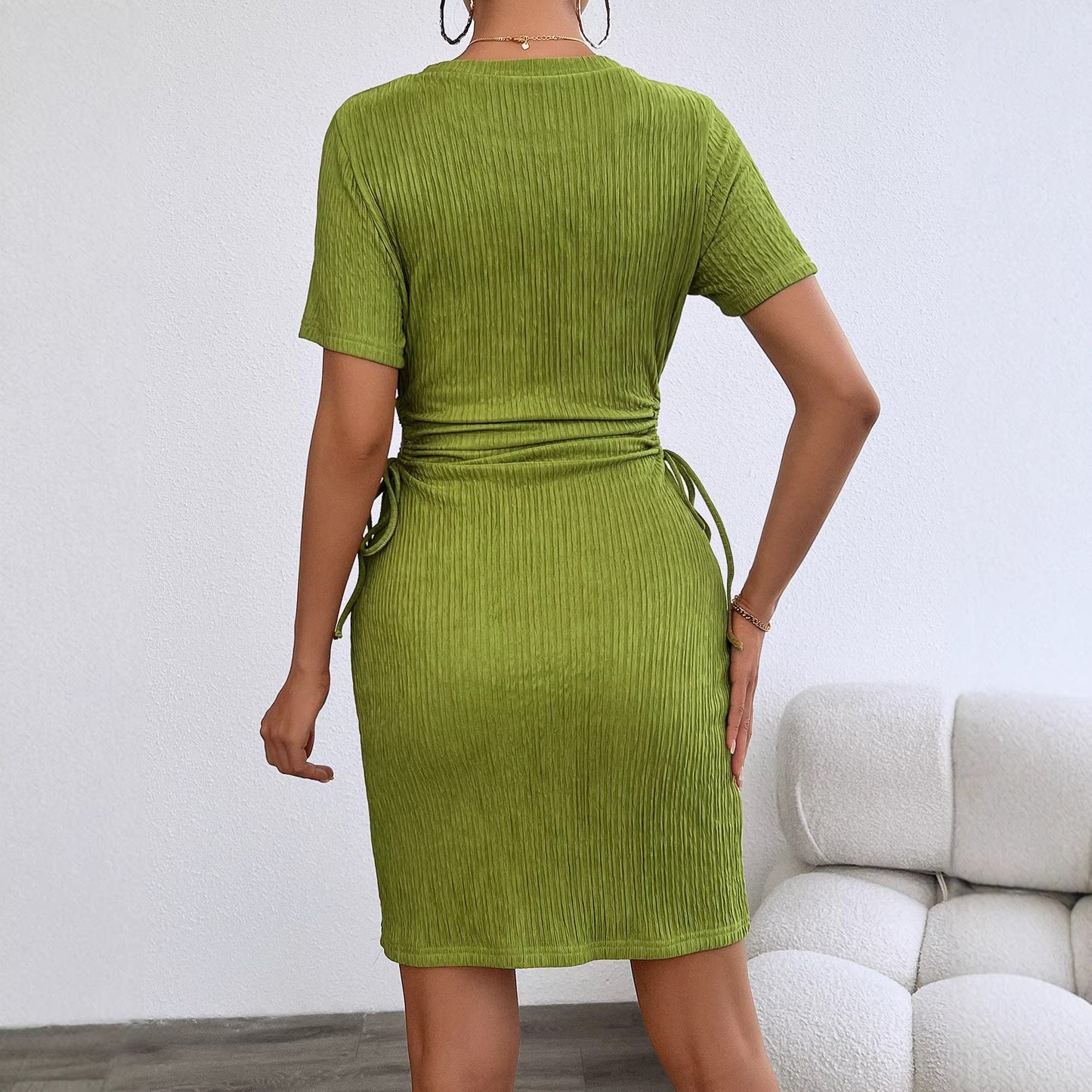 Damen Kleid Figurumspielend Mit Seitenschnürung