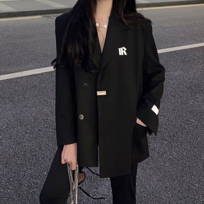 Damen Zweireiher Blazer Oversized Modern Eveloria