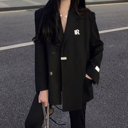 Damen Zweireiher Blazer Oversized Modern Eveloria