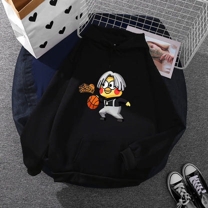 Damen Hoodie Basketball Motiv Schwarz Eveloria - Eveloria