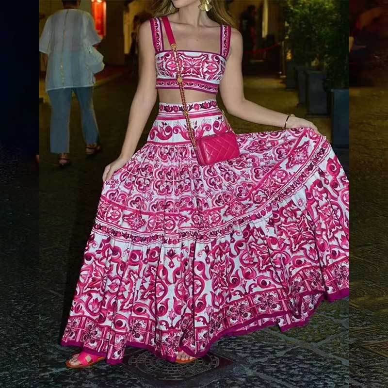 Damen Maxi-Kleid Floral-Druck Eveloria - Eveloria