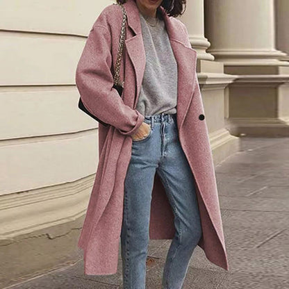 Damen Wollmantel Oversized Klassisches Design
