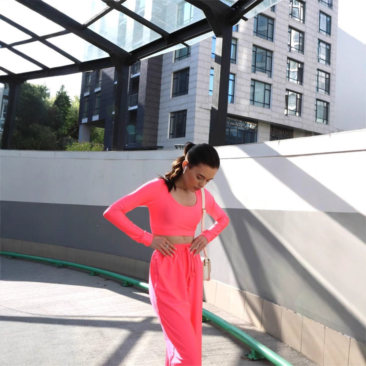 Damen Lounge-Set Weites Oberteil Lässige Hose Eveloria