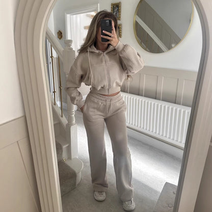 Damen Hoodie Jogginghose Set Lässig Eveloria