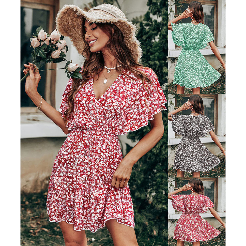 Damen Blumenmusterkleid Eveloria - Eveloria