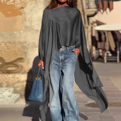 Damen Oversized-Oberteil Fließender Schnitt Eveloria