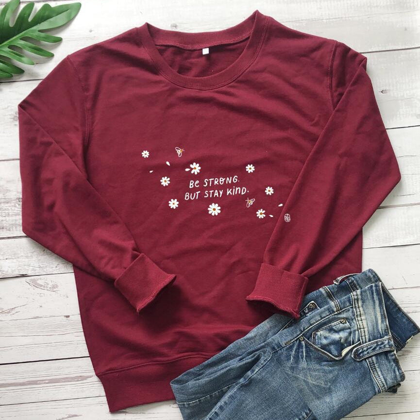 Damen Sweatshirt Florales Design Weiss