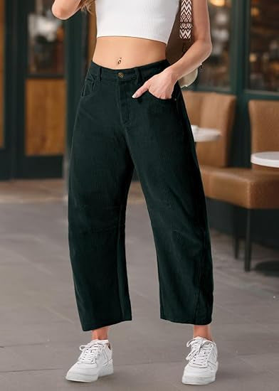 Damen Cordhose Weite Passform mit Seitentaschen Eveloria