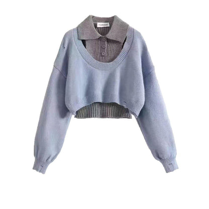 Damen Crop-Pullover Einzigartiges Design Eveloria