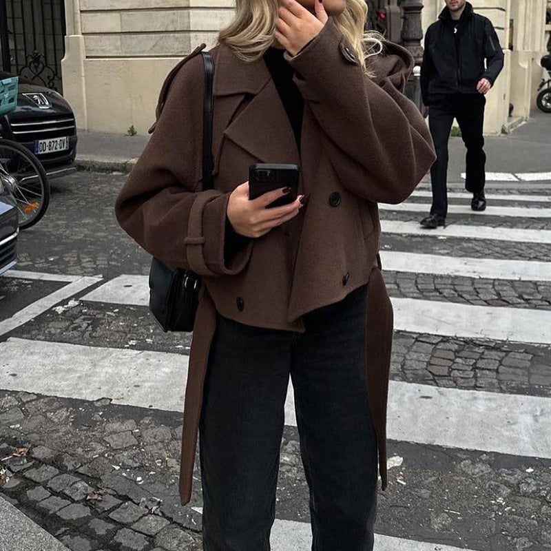 Damen Oversized Wintermantel Eveloria Großgefüttert Schwarz - Eveloria