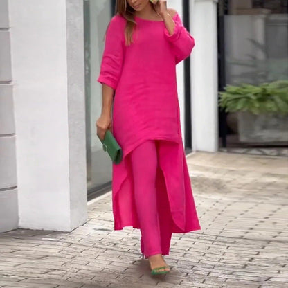 Damen Kaftan Zweiteiler Asymmetrisch Luftig Eveloria