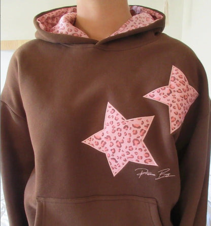 Damen Kapuzenpullover Tiermuster Eveloria