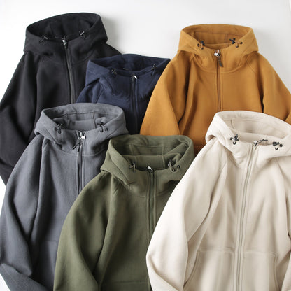 Damen Fleecejacke mit Kapuze und Taschen Eveloria