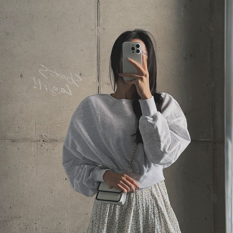 Damen Cropped Sweater Lässig Eveloria