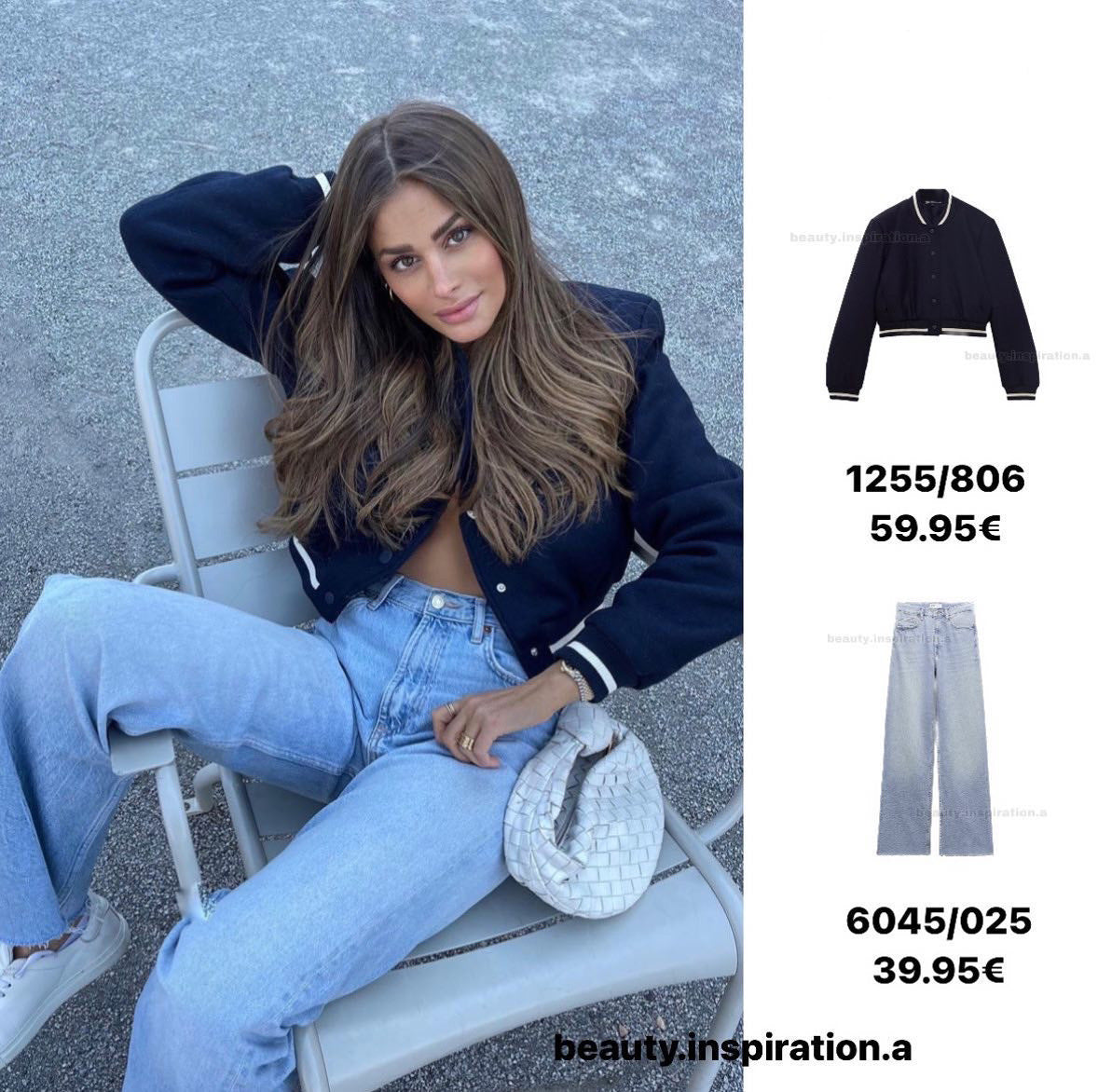 Damen Bomberjacke Kontraststrickbund Praktische Taschen Schwarz - Eveloria
