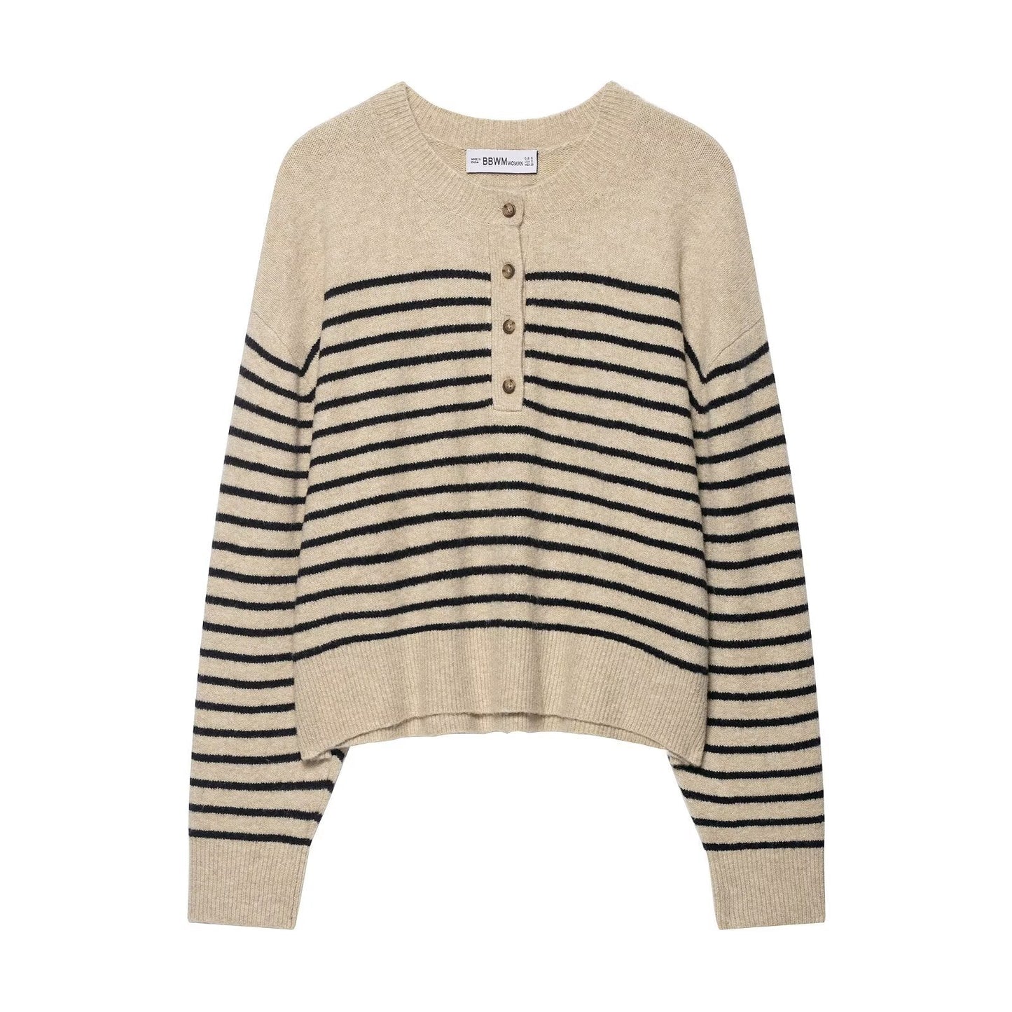 Damen Strickpullover Gestreift Eveloria - Eveloria