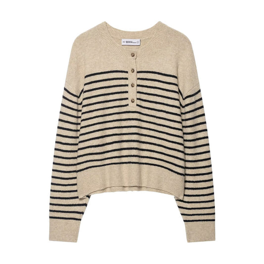 Damen Strickpullover Gestreift Eveloria - Eveloria