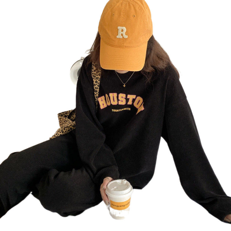 Damen Oversized Sweatshirt-Hosen-Kombination Bequem Eveloria