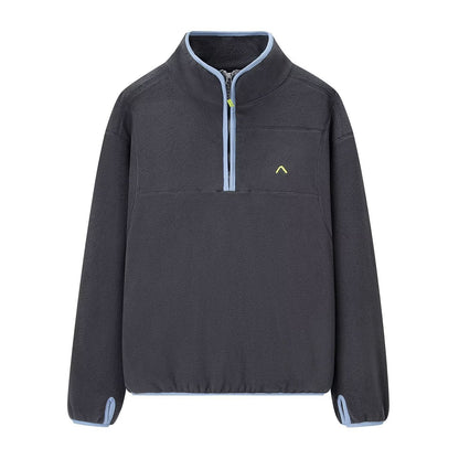 Damen Fleece-Pullover Hochkragen Reißverschluss Eveloria