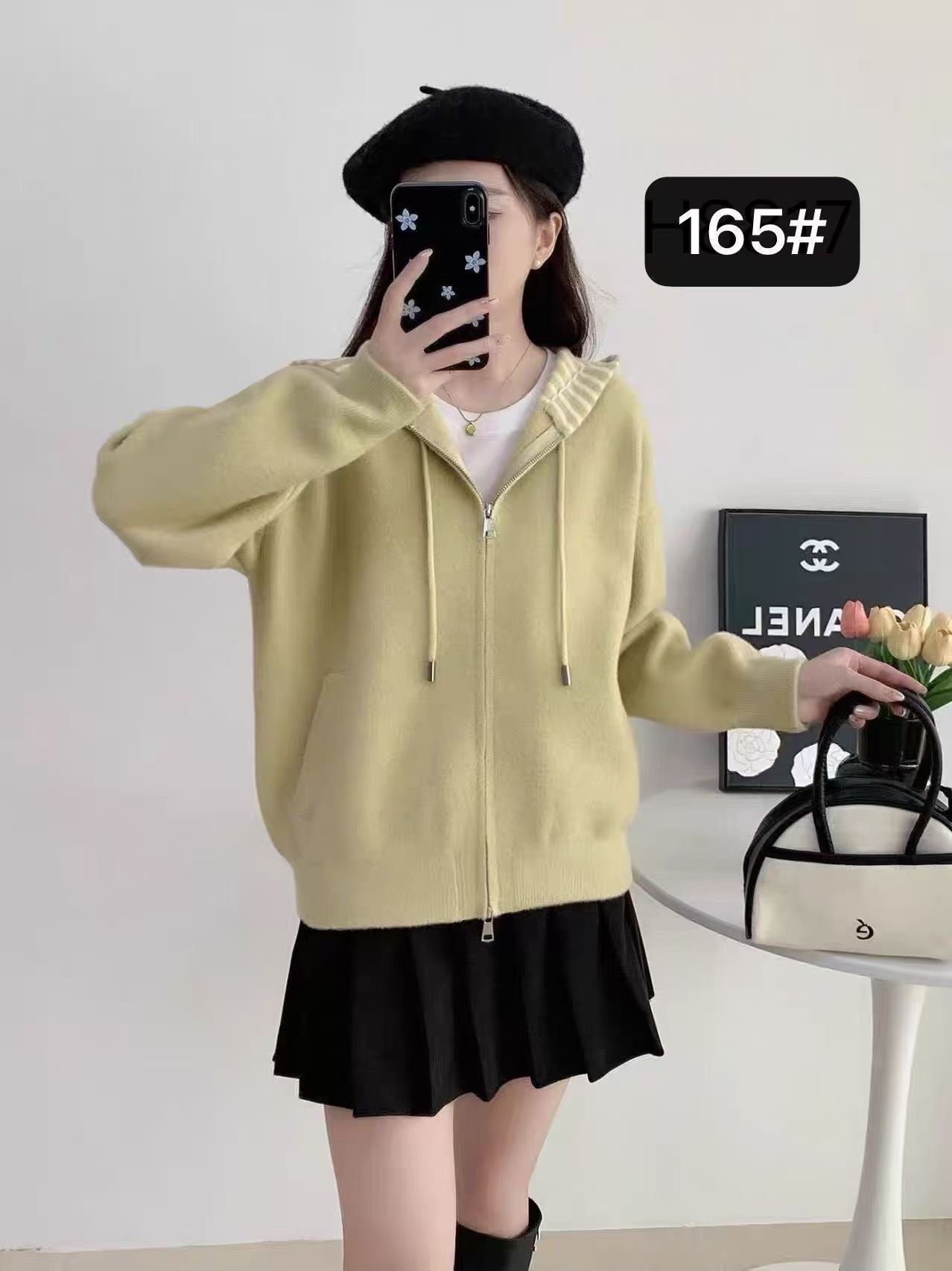Damen Kapuzenjacke Querstreifen Eveloria