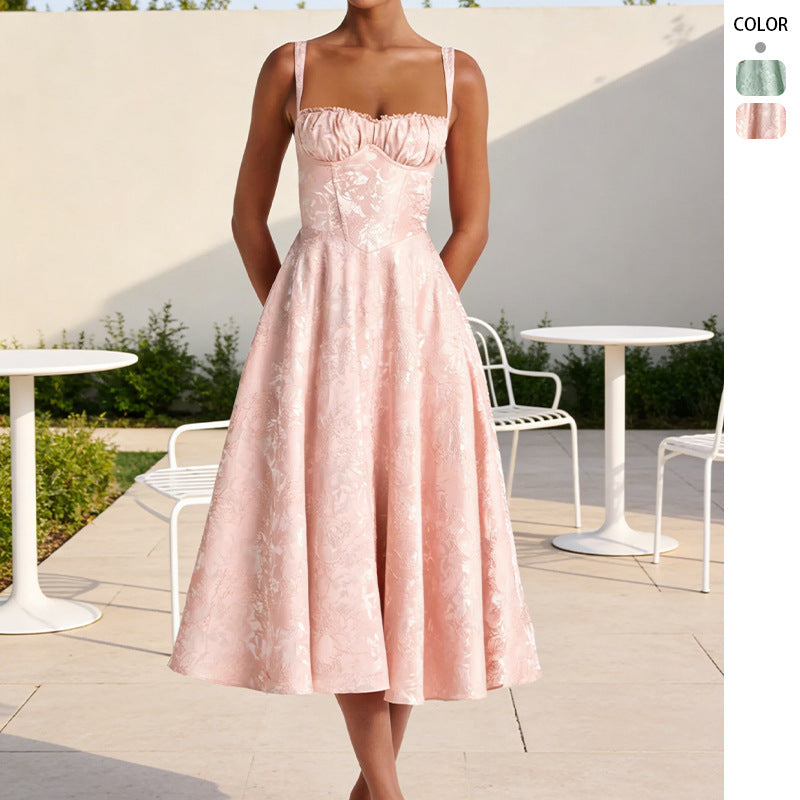 Damen Cocktailkleid Gerafftes Oberteil Voluminöser Rock Eveloria - Eveloria