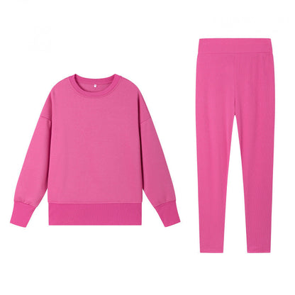 Damen Sportset Sweatshirt und Leggings locker und enganliegend