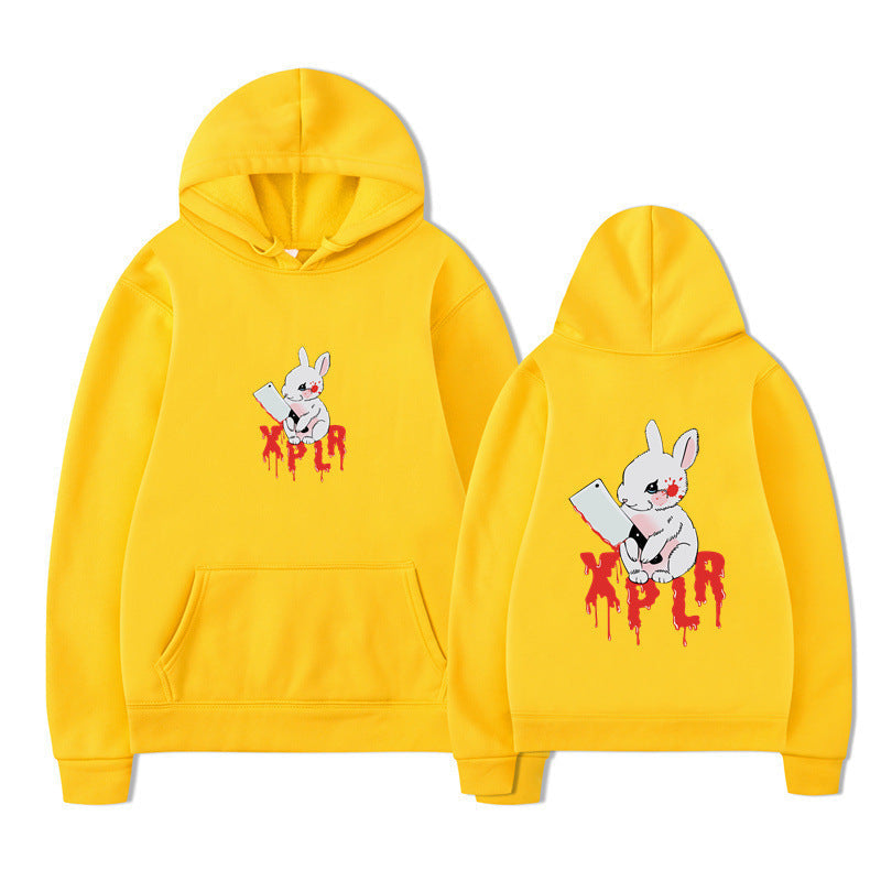 Damen Kapuzensweater Cartoon-Motiv Bequem Eveloria