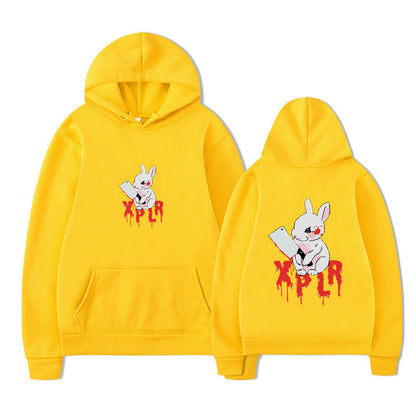 Damen Kapuzensweater Cartoon-Motiv Bequem Eveloria