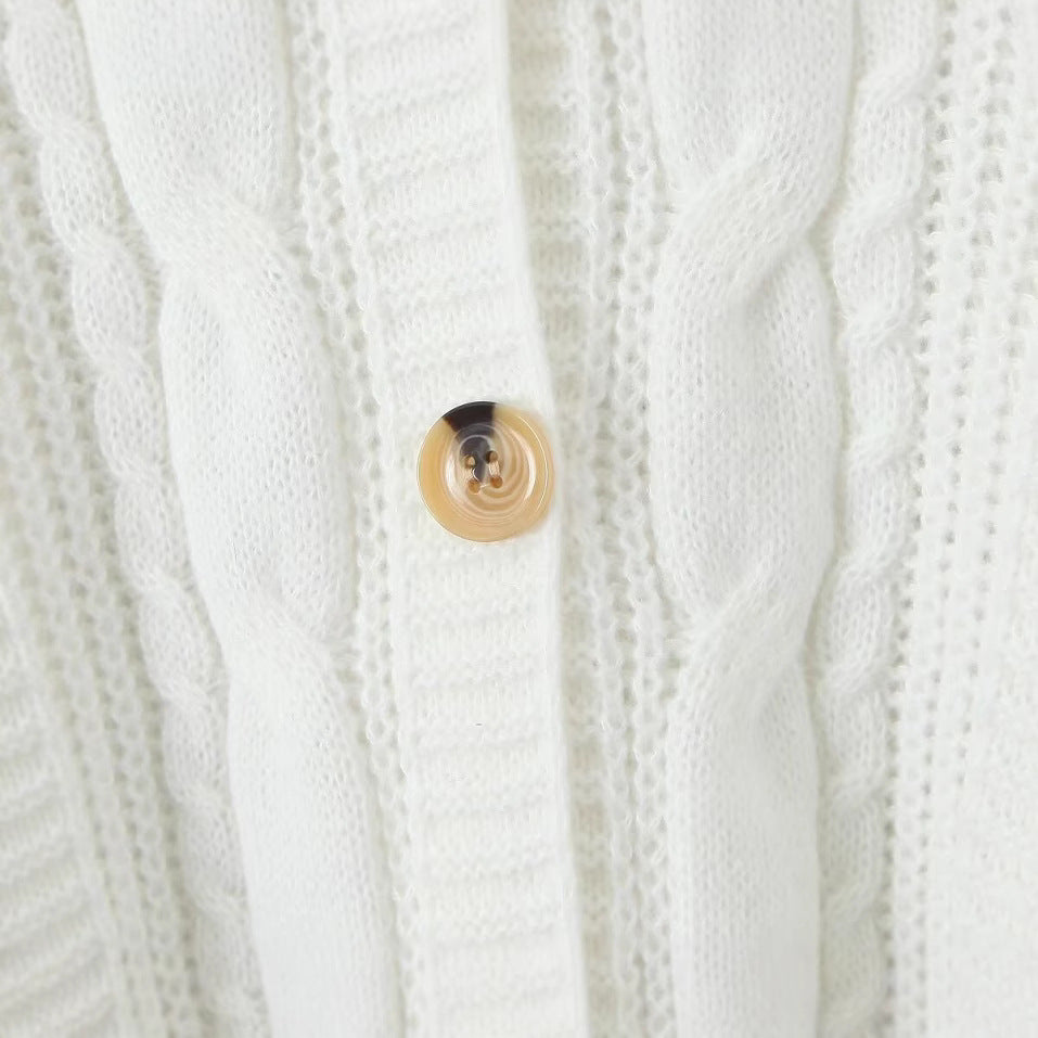 Damen Strickjacke V-Ausschnitt Kuschelig Eveloria