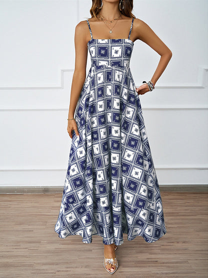 Damen Maxikleid Grafisches Muster Eveloria