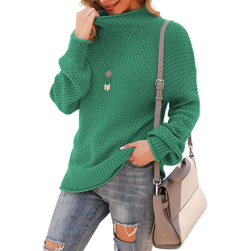 Damen Strickpullover Hohler Kragen Strukturiert Eveloria