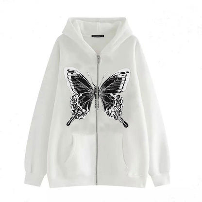 Damen Hoodie Schmetterlingsmotiv Eveloria