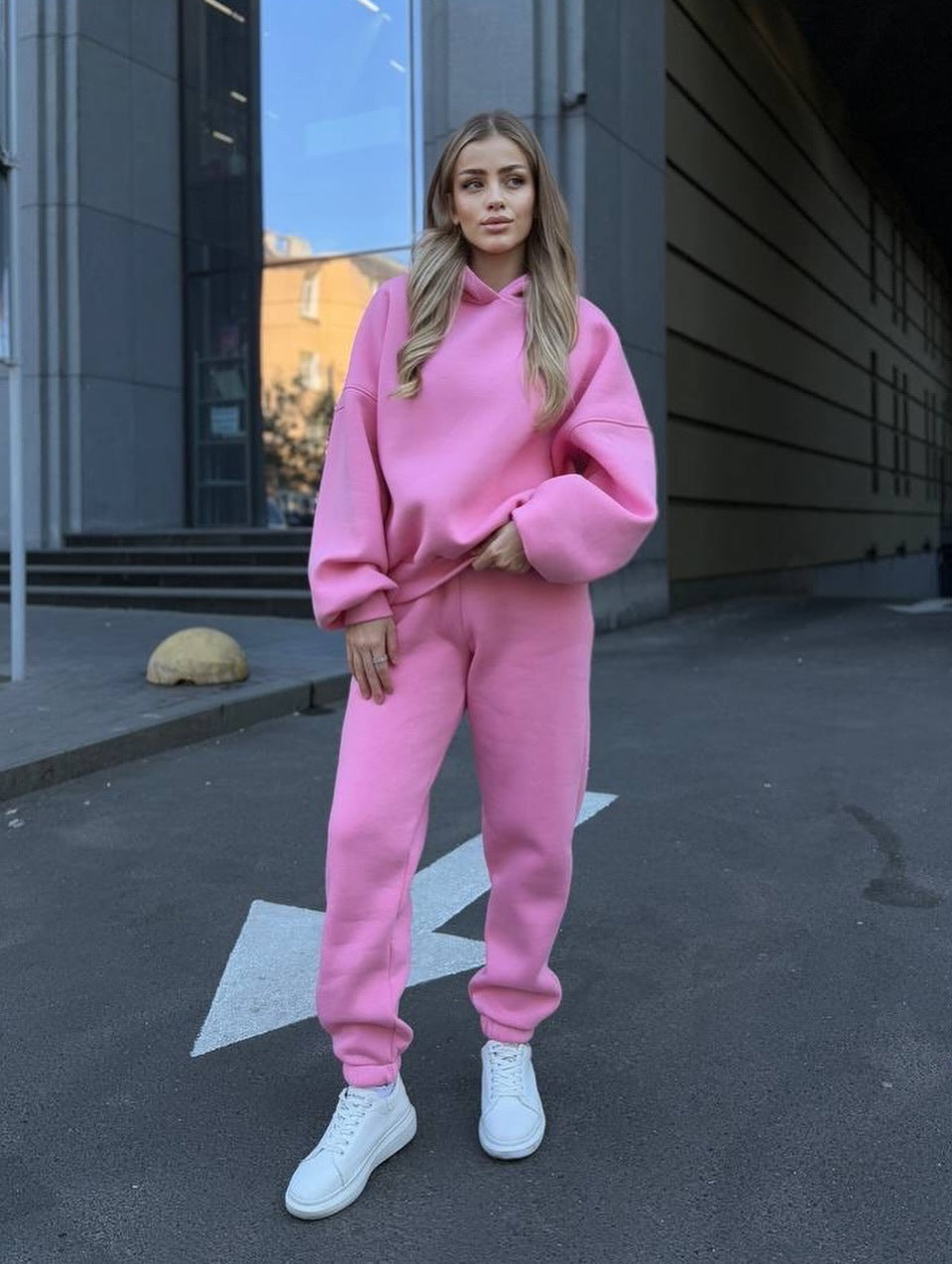 Damen Freizeit-Loungewear-Set mit Kapuze und weitem Schnitt Eveloria