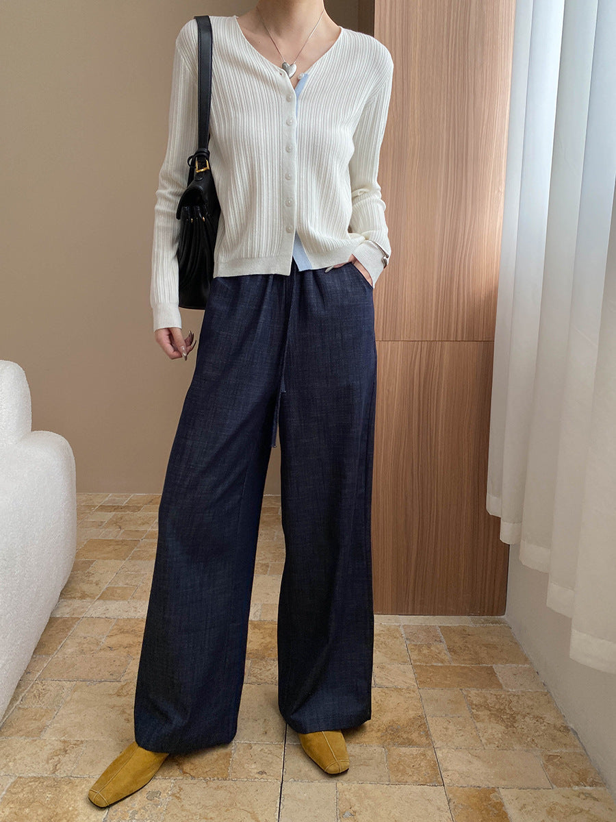 Damen Off-Shoulder- Rippstruktur Lässig Eveloria