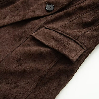 Damen Blazerjacke Wildleder Optik