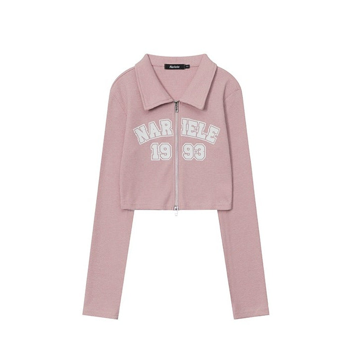 Damen Sweatshirt mit Frontprint Modern Lässig Grau Eveloria