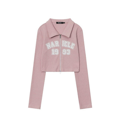 Damen Sweatshirt mit Frontprint Modern Lässig Grau Eveloria