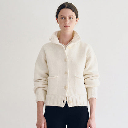 Damen Strickcardigan mit Kragen Eveloria - Eveloria