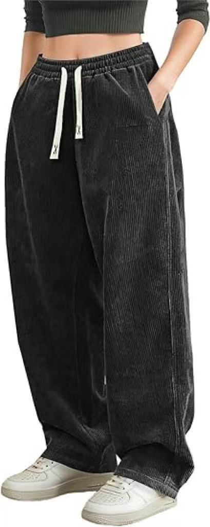 Damen Cordhose Weite Passform Elastischer Bund Eveloria