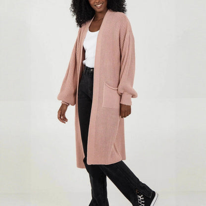 Damen Oversized Strickmantel Lässig