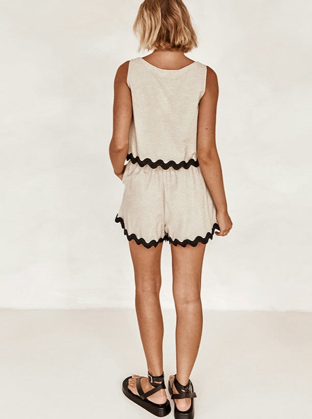 Damen Tanktop und Shorts Set Lässig