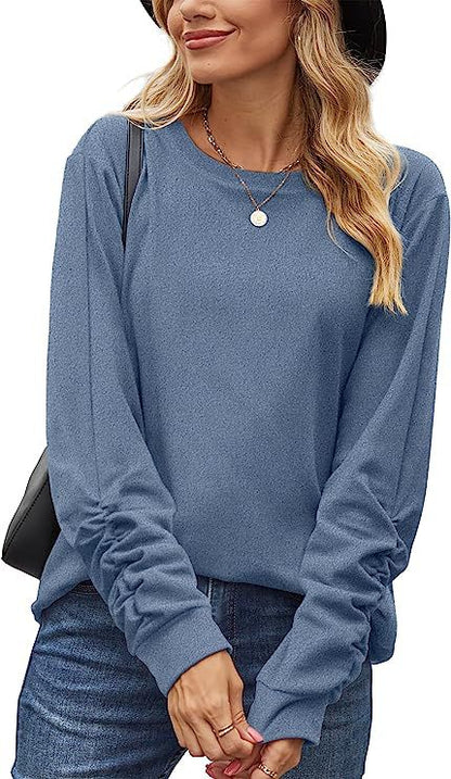 Damen Langarmshirt Weiches Baumwollmix Eveloria