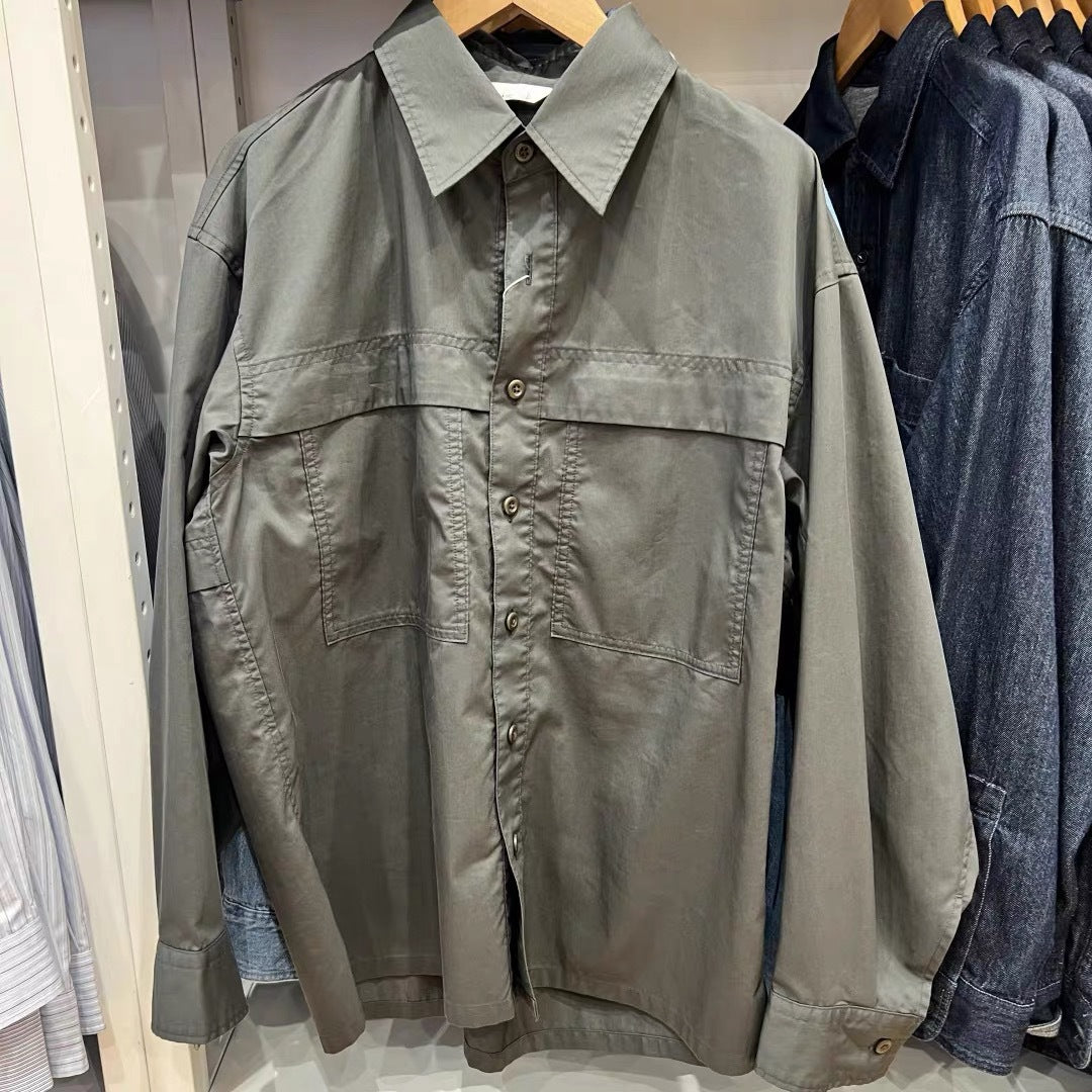 Damen Overshirt Lässig Mehrere Taschen Eveloria