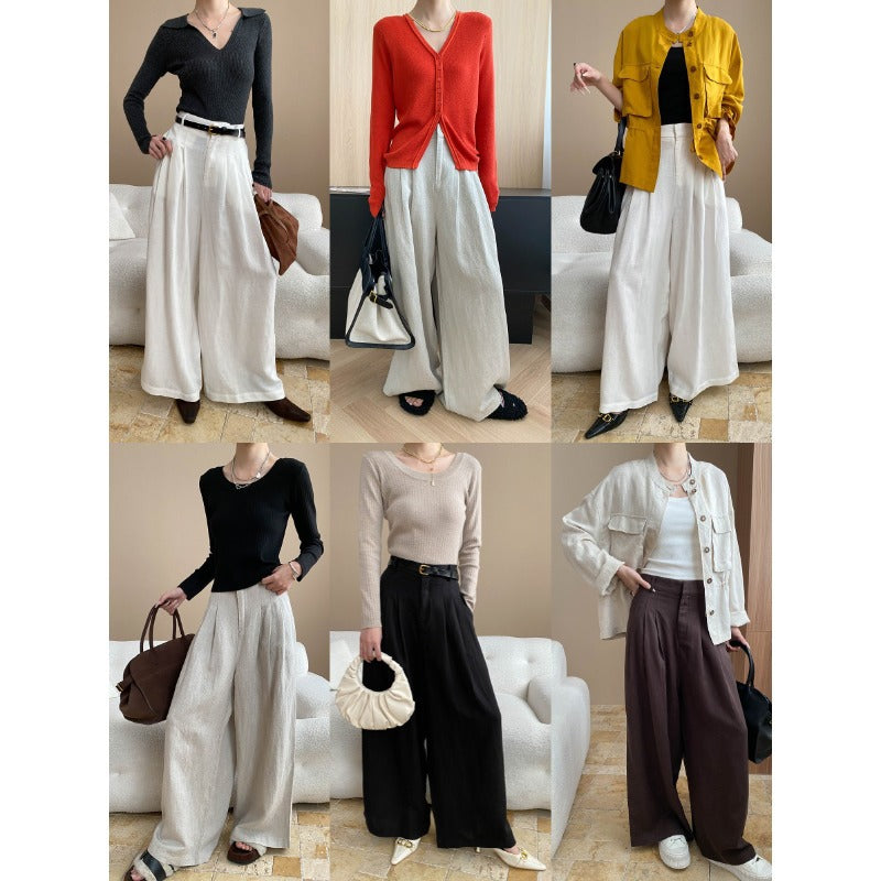 Damen Oberteil V-Ausschnitt Rippstrick Elegantes