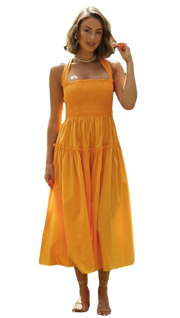 Damen Maxikleid Rückenausschnitt seitliche Schleifen Eveloria