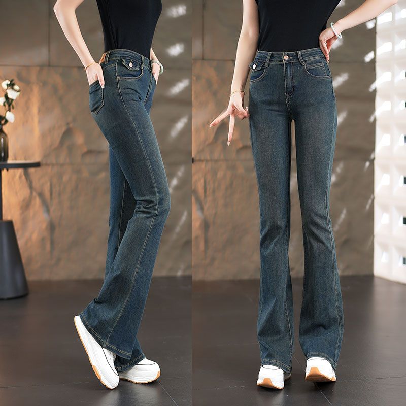 Damen High-Waist Bootcut Jeans Eveloria Elegant