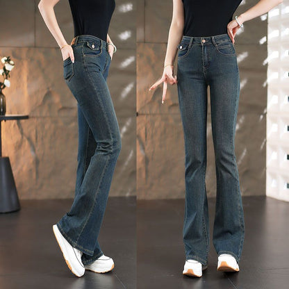 Damen High-Waist Bootcut Jeans Eveloria Elegant