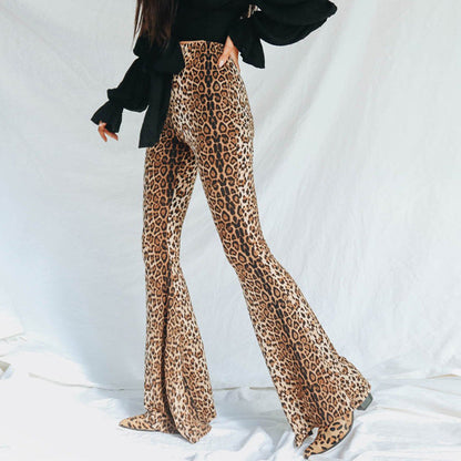 Damen Schlaghose Leopardenmuster Eveloria - Eveloria