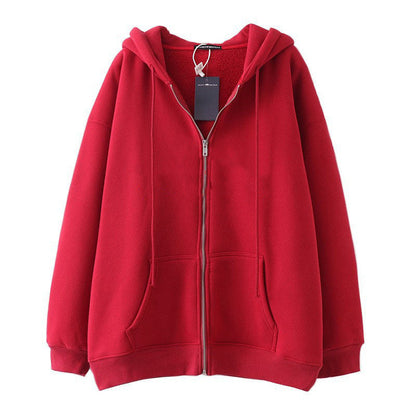 Damen Übergroße Kapuzenjacke Praktische Taschen Eveloria
