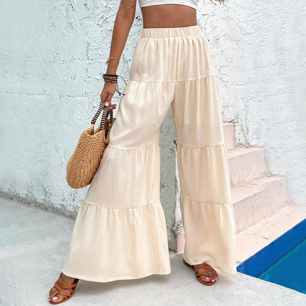 Damen Palazzo-Hose Weit Elastischer Bund Eveloria
